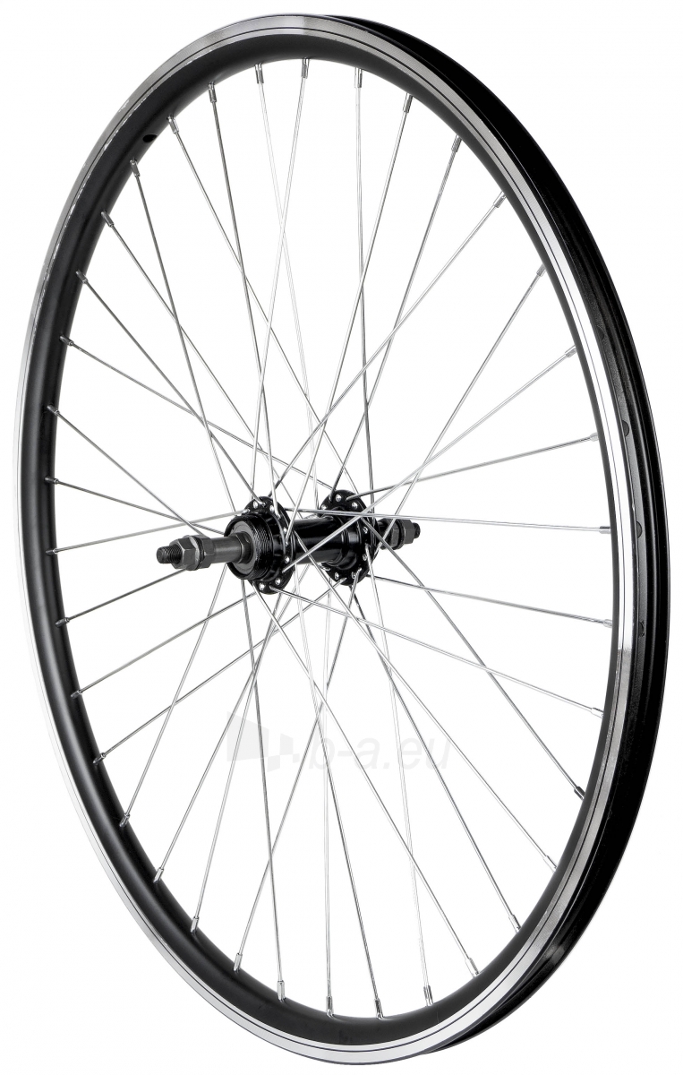 Galinis ratas 26 Alu freewheel įvorė, DoubleWall black ratlankis 30mm paveikslėlis 1 iš 1