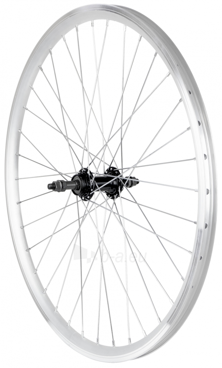 Galinis ratas 26 Alu freewheel įvorė, DoubleWall silver ratlankis 30mm paveikslėlis 1 iš 1