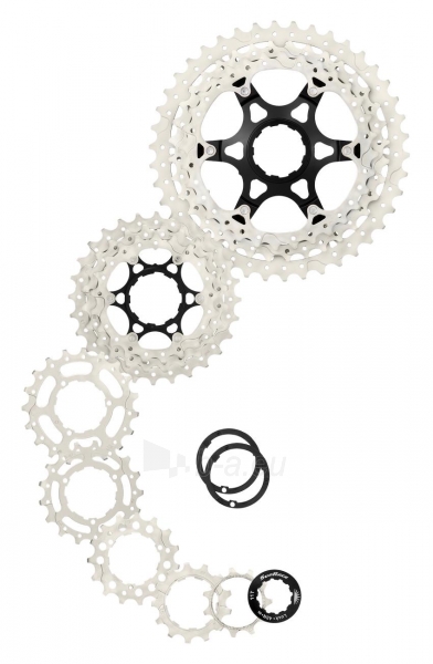 Galinis žvaigždžių blokas SunRace CSMS8 11-speed metallic-11-42T paveikslėlis 2 iš 3