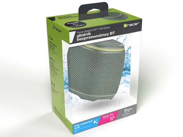 Garso kolonėlė Tracer 47180 Splash S Bluetooth Green paveikslėlis 8 iš 8