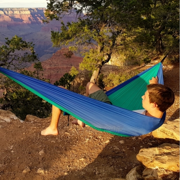 Hamakas ADVENTURE HAMMOCK, Ice Blue paveikslėlis 10 iš 21