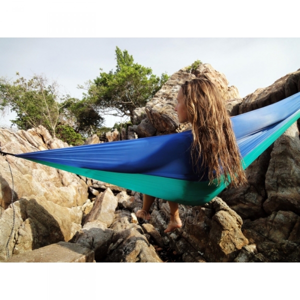 Hamakas ADVENTURE HAMMOCK, Ice Blue paveikslėlis 9 iš 21