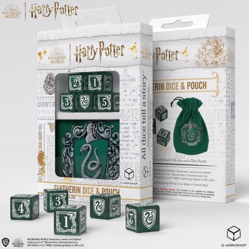 Harry Potter. Slytherin Dice & Pouch kauliukų ir maišelio rinkinys paveikslėlis 1 iš 5