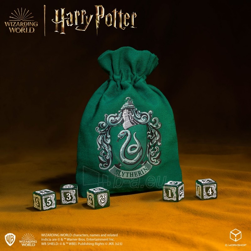 Harry Potter. Slytherin Dice & Pouch kauliukų ir maišelio rinkinys paveikslėlis 3 iš 5