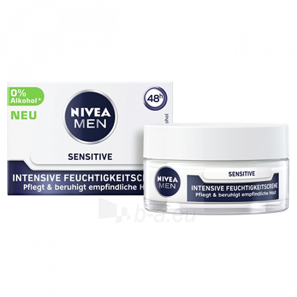 Intensyviai drėkinamas vyrams Nivea Men Sensitive 50 ml paveikslėlis 2 iš 4