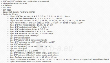 Įrankių rinkinys (94vnt.) Bahco paveikslėlis 2 iš 6