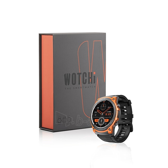 Išmanus laikrodis Wotchi AMOLED Smartwatch DM55 – Orange - Black paveikslėlis 7 iš 9