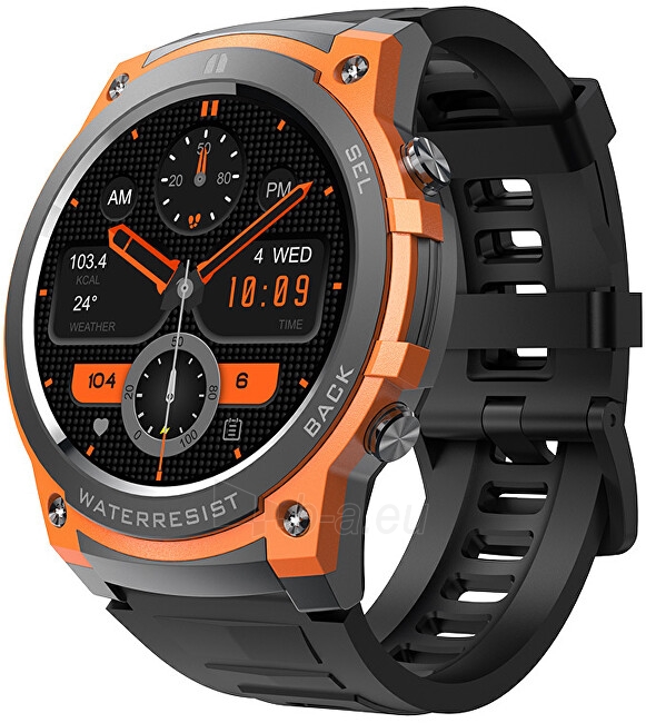 Išmanus laikrodis Wotchi AMOLED Smartwatch DM55 – Orange - Black paveikslėlis 8 iš 9