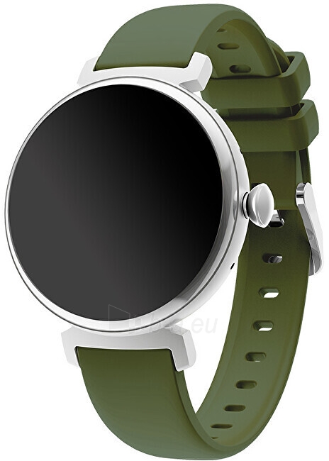 Išmanus laikrodis Wotchi AMOLED Smartwatch DM70 – Silver – Green paveikslėlis 8 iš 8