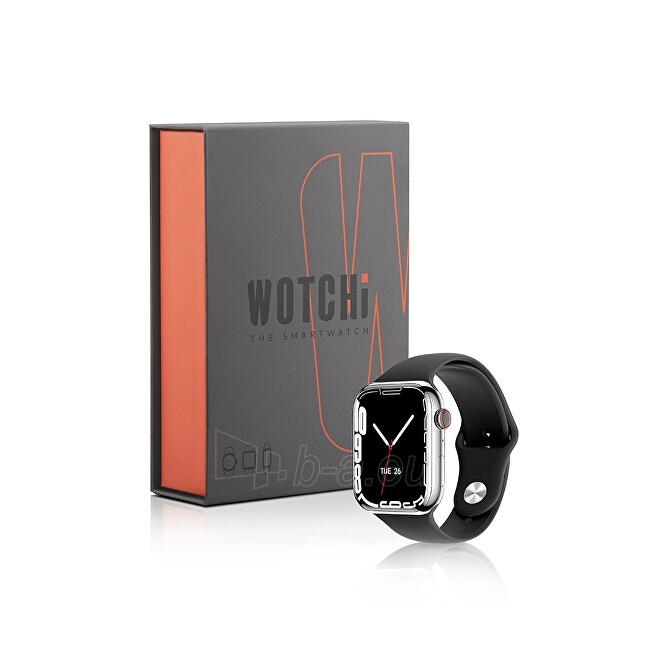 Išmanus laikrodis Wotchi Smartwatch DM10 – Silver - Black paveikslėlis 3 iš 10