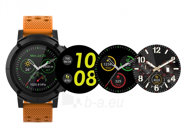 Išmanusis laikrodis Denver SW-510 black+orange strap paveikslėlis 4 iš 8