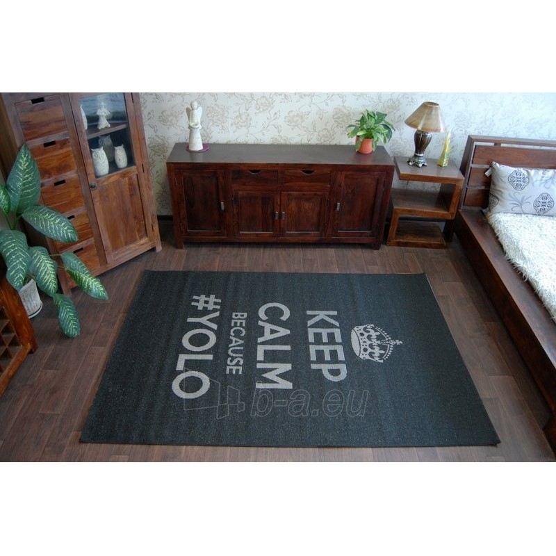 Juodos spalvos sizalio kilimas FLOORLUX YOLO | 120x170 cm paveikslėlis 2 iš 10