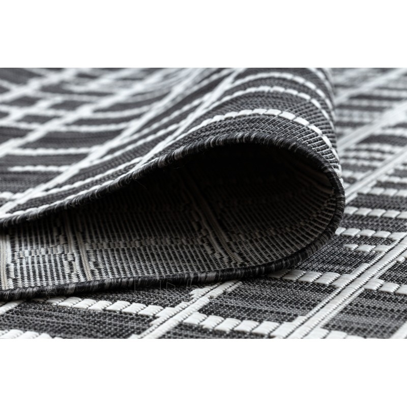 Juodos spalvos sizalio kilimas SION Grotelės | 120x170 cm paveikslėlis 9 iš 17