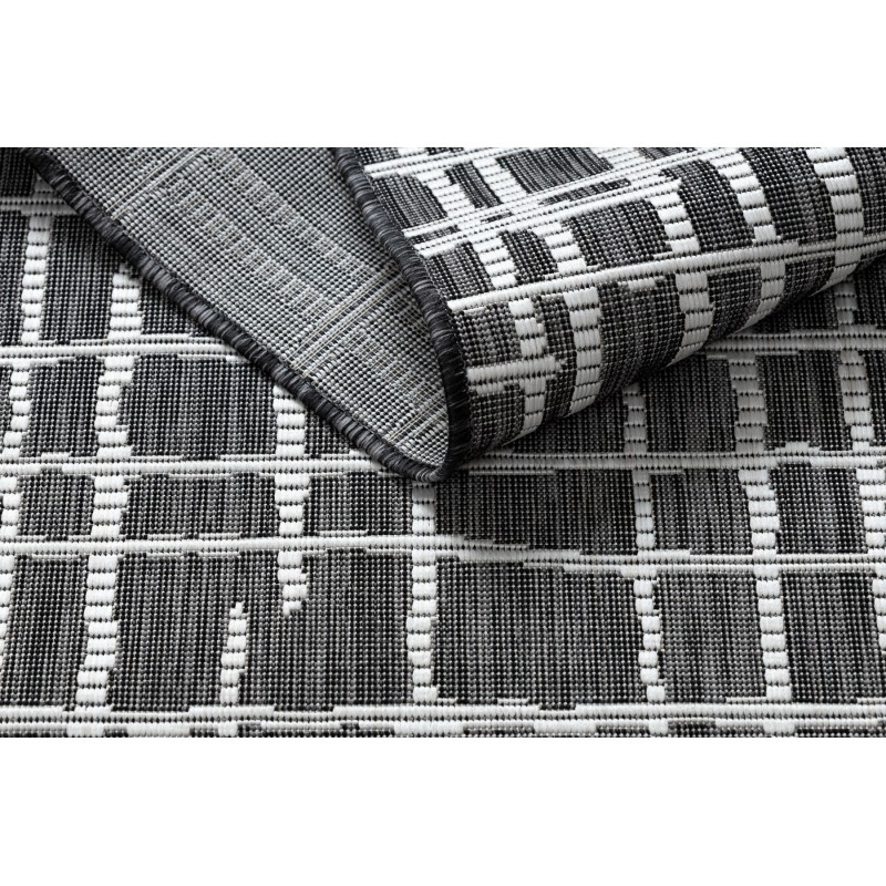 Juodos spalvos sizalio kilimas SION Grotelės | 140x190 cm paveikslėlis 15 iš 17