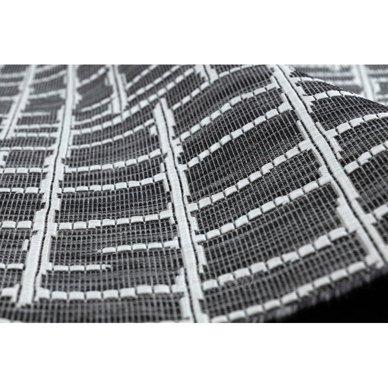 Juodos spalvos sizalio kilimas SION Grotelės | 200x290 cm paveikslėlis 10 iš 17