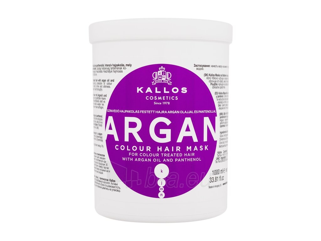 Kallos Argan Colour Hair Mask Cosmetic 1000ml paveikslėlis 1 iš 1