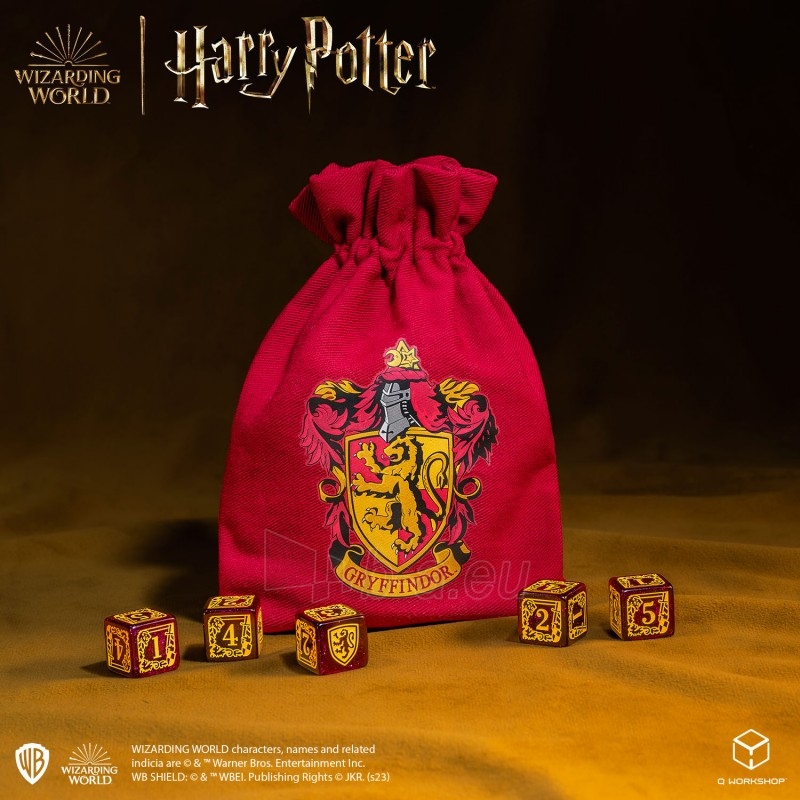 Kauliukų ir maišelio rinkinys Harry Potter. Gryffindor Dice & Pouch paveikslėlis 2 iš 5