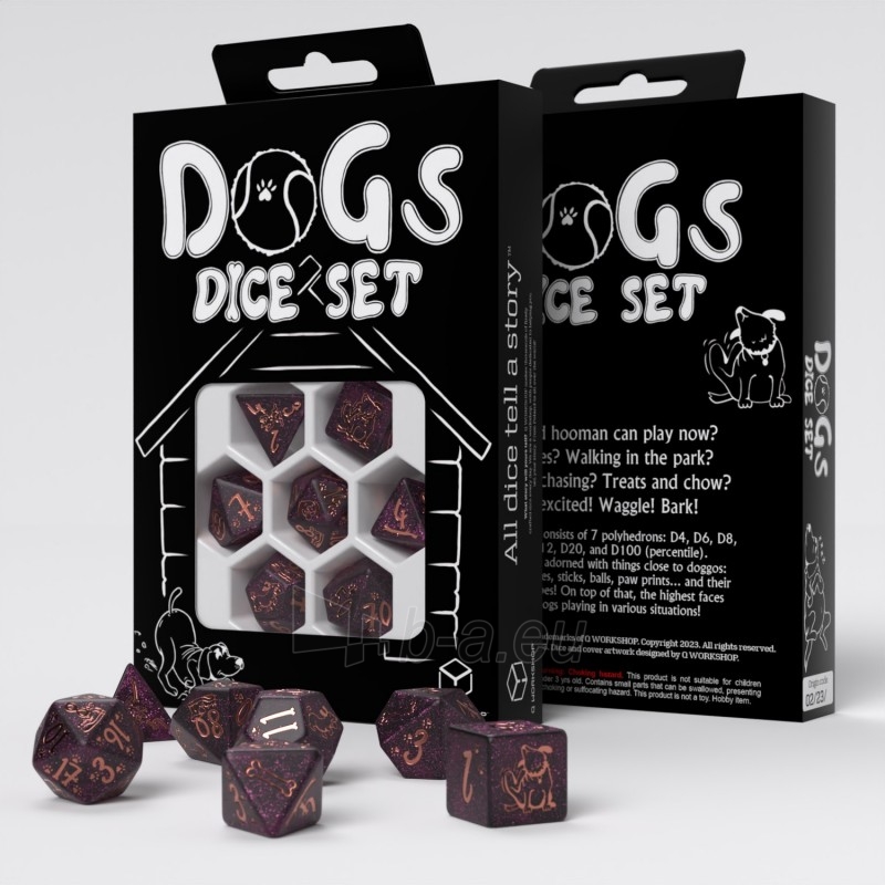 Kauliukų rinkinys DOGS Dice Set: Luna paveikslėlis 1 iš 7