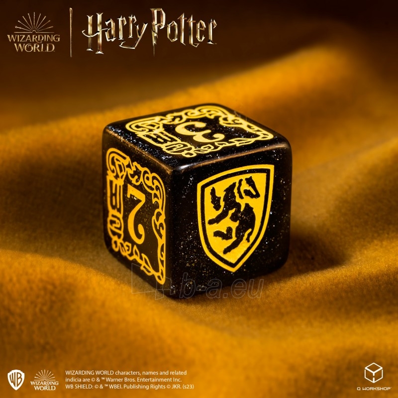 Kauliukų rinkinys Harry Potter. Hufflepuff Modern Dice (juodos sp.) paveikslėlis 2 iš 8