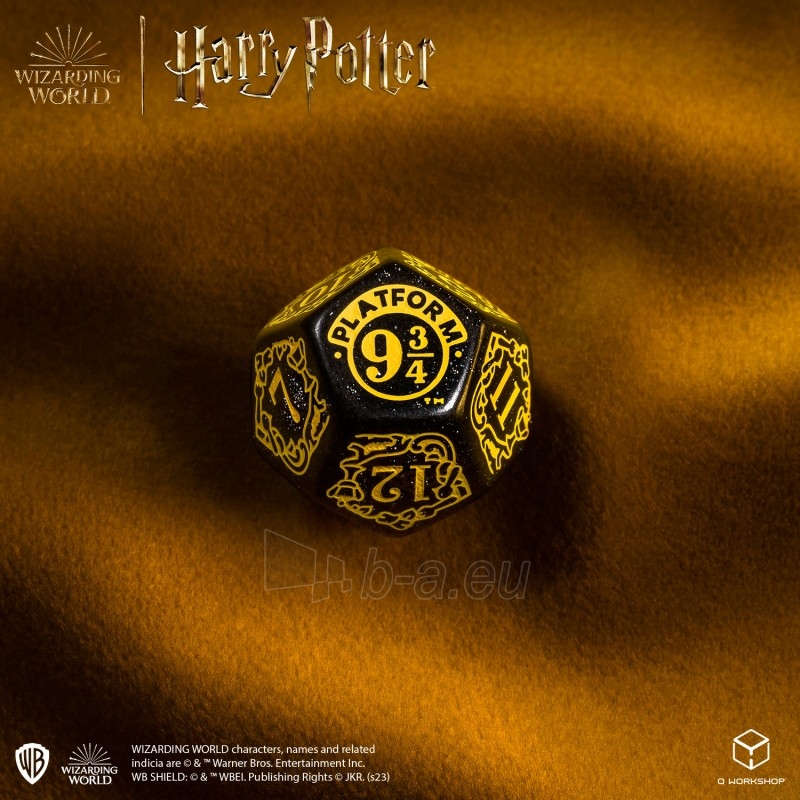 Kauliukų rinkinys Harry Potter. Hufflepuff Modern Dice (juodos sp.) paveikslėlis 4 iš 8