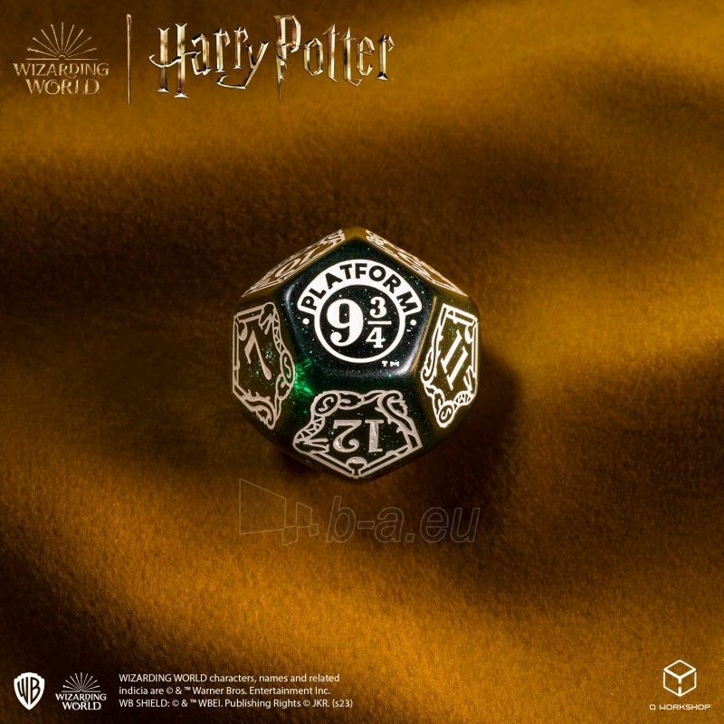 Kauliukų rinkinys Harry Potter. Slytherin Modern Dice (žalios sp.) paveikslėlis 5 iš 9