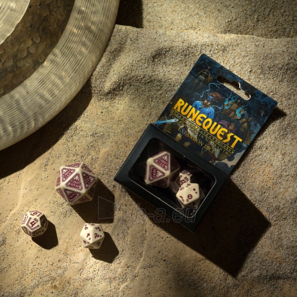 Kauliukų rinkinys Runequest (smėlio ir bordinės sp.) expansion paveikslėlis 6 iš 6