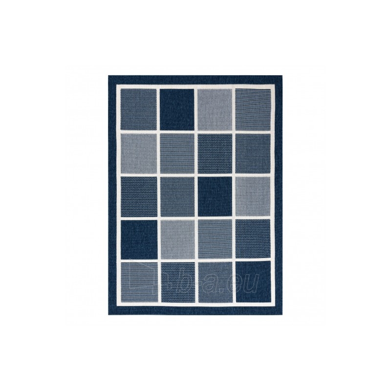 Kilimas su mėlynos spalvos motyvais SPRING Kvadratai | 140x200 cm paveikslėlis 16 iš 16