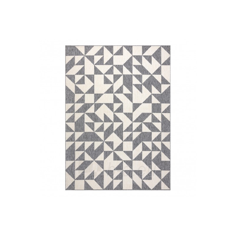 Kilimas su pilkos spalvos motyvais SPRING Trikampiai | 200x290 cm paveikslėlis 2 iš 16