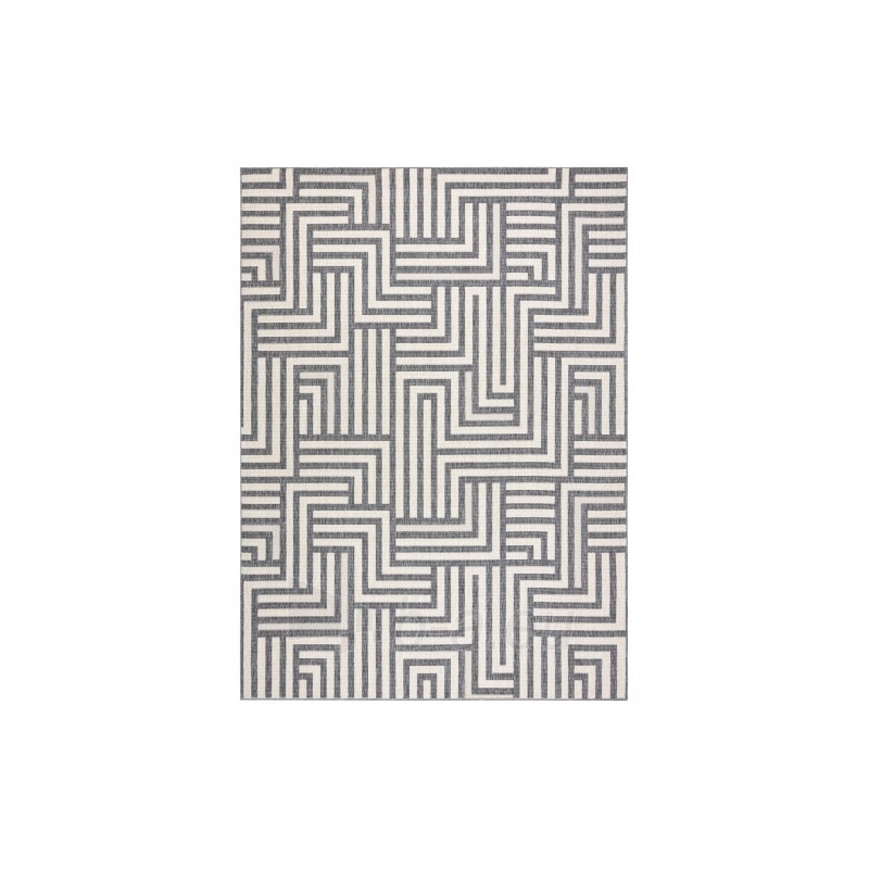 Kilimas su pilkos spalvos raštu SPRING Labirintas | 160x230 cm paveikslėlis 2 iš 16