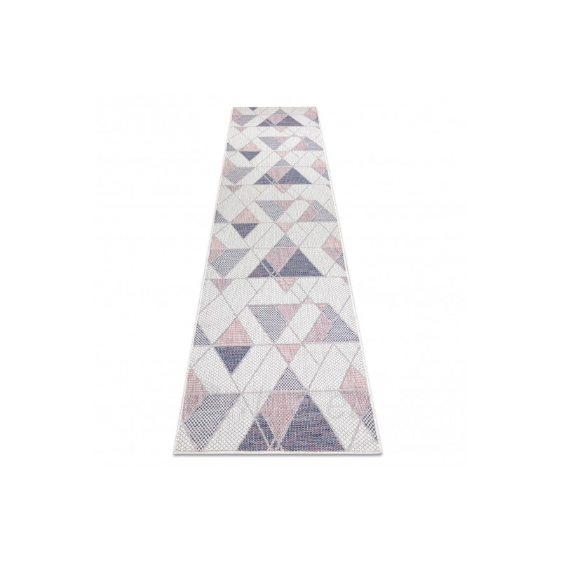 Kiliminis takelis su rožiniais akcentais SION Trikampiai | 60x300 cm paveikslėlis 16 iš 16