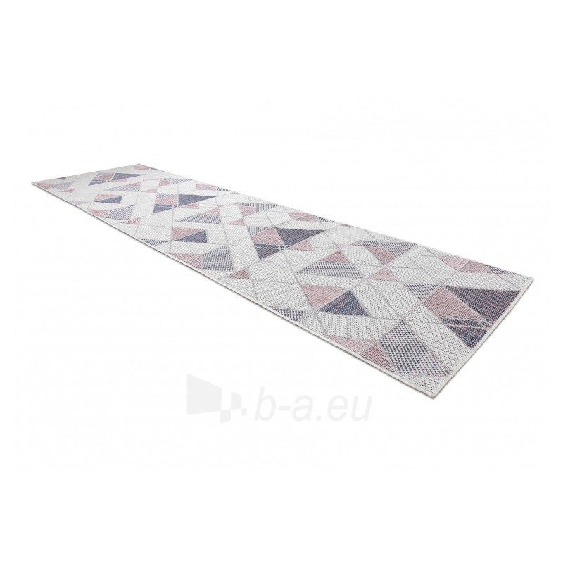 Kiliminis takelis su rožiniais akcentais SION Trikampiai | 80x300 cm paveikslėlis 3 iš 16