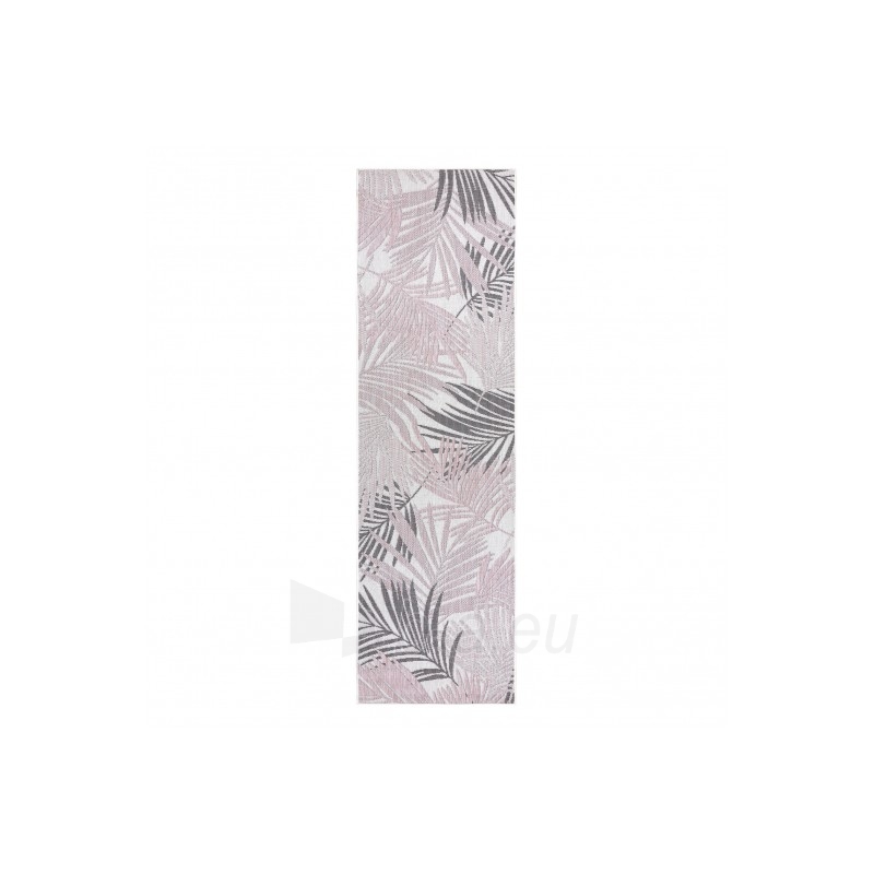 Kiliminis takelis su rožiniais akcentais SISAL SION Palmių lapai | 60x250 cm paveikslėlis 2 iš 16