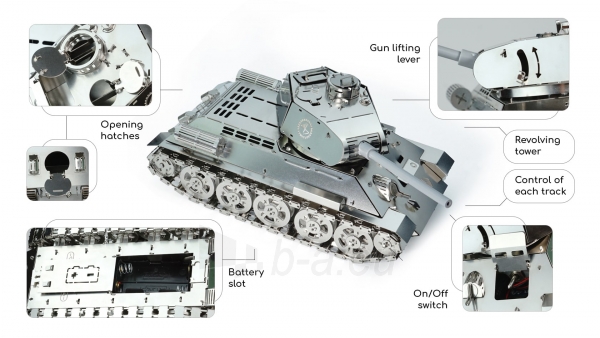 Kontstruktorius Tank Т-34 Time For Machine paveikslėlis 5 iš 11