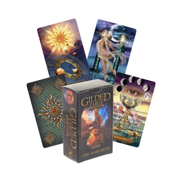 Kortos Gilded Tarot Royale Mini paveikslėlis 1 iš 8