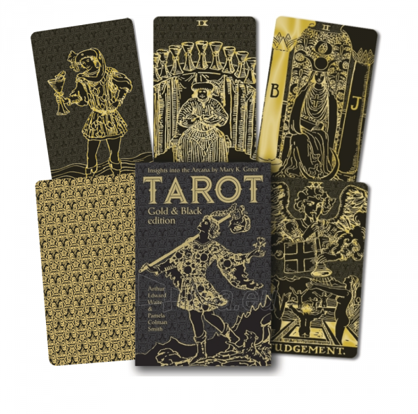 Kortos Tarot Gold & Black Edition taro paveikslėlis 1 iš 8