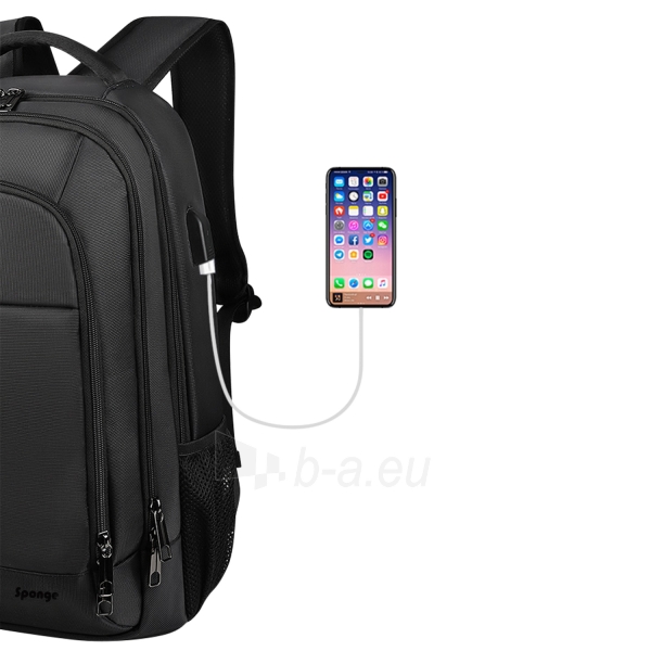 Kuprinė Sponge Business Backpack 14.1-15.6 black paveikslėlis 2 iš 6