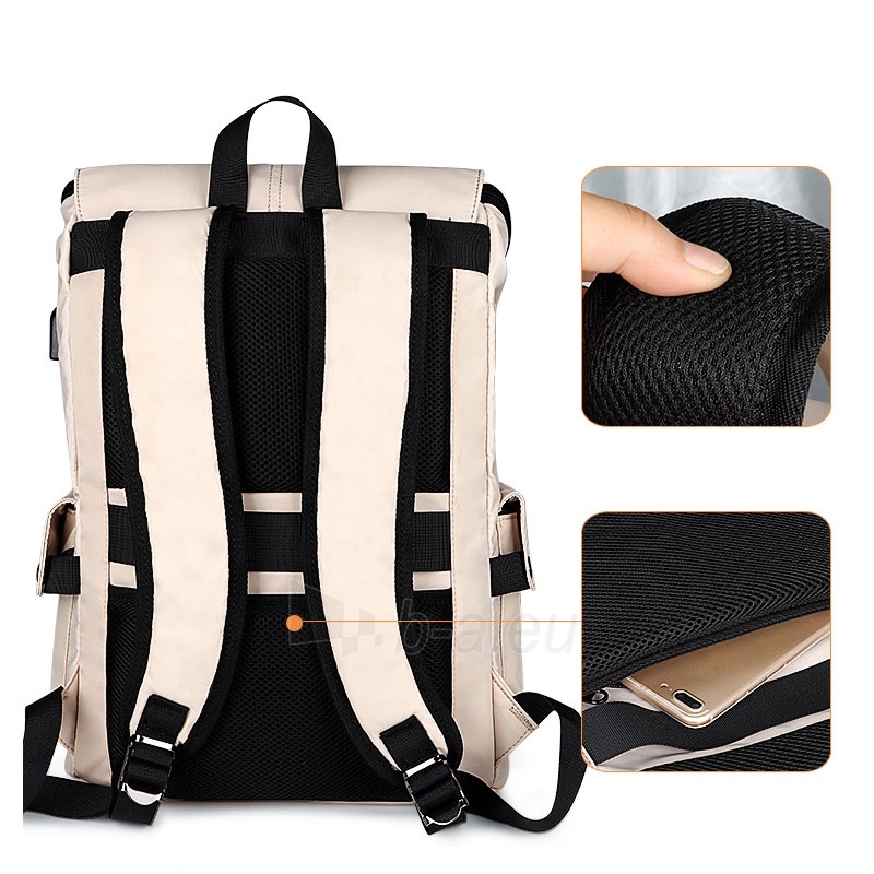 Kuprinė Sponge Tourist Backpack 15.6 black paveikslėlis 3 iš 4