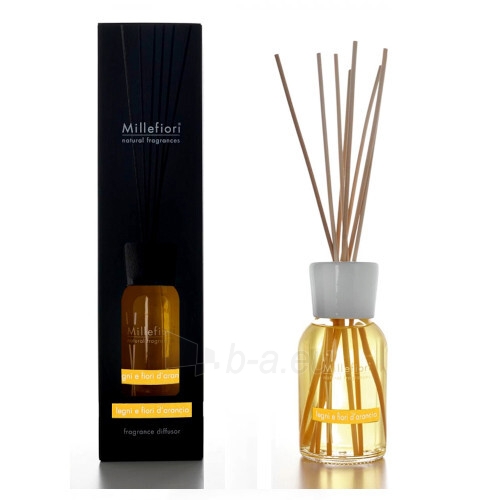 Kvapas namams Millefiori Milano Aroma diffuser Natu ral Wood and orange flowers 100 ml paveikslėlis 1 iš 1