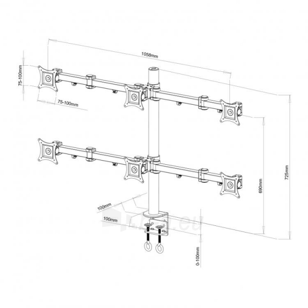 Laikiklis Sbox LCD-352/6 paveikslėlis 2 iš 3