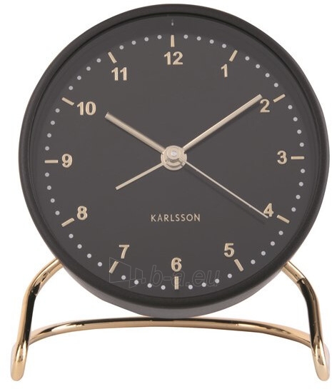 Laikrodis Karlsson Alarm Clock Clock Stylish KA5764BK paveikslėlis 2 iš 3