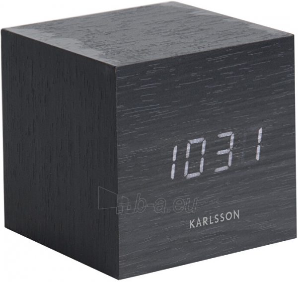 Laikrodis Karlsson Design LED alarm clock - clock KA5655BK paveikslėlis 1 iš 2