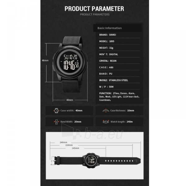 Laikrodis SKMEI 1895BU paveikslėlis 4 iš 5
