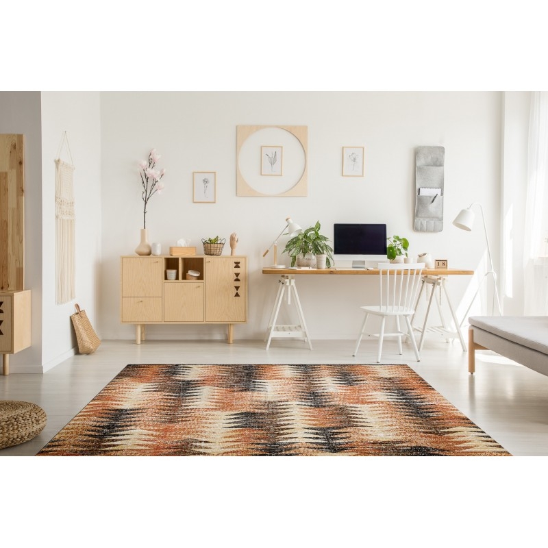 Lauko kilimas su oranžiniais akcentais MUNDO | 200x290 cm paveikslėlis 4 iš 16