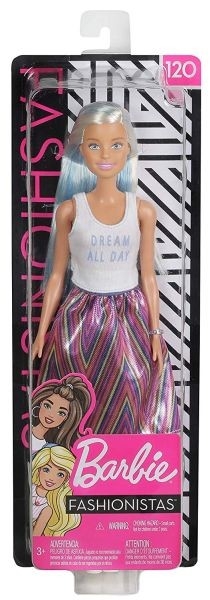 Lėlė FBR37 / FXL53 Mattel Barbie Fashionistas Doll with Long Blue and Platinum Blonde Hair paveikslėlis 3 iš 3