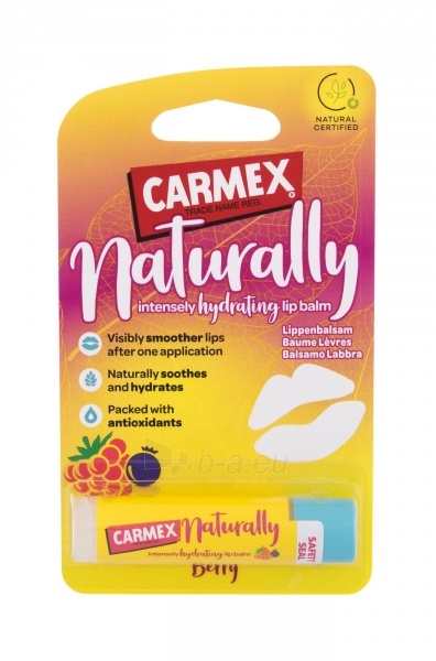 Lūpų balzamas Carmex Naturally Berry Lip Balm 4,25g paveikslėlis 1 iš 1