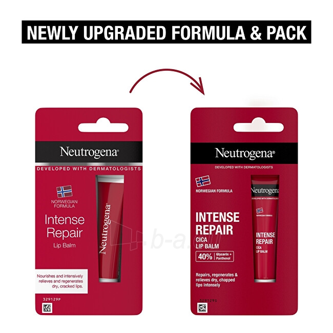 Lūpų balzamas Neutrogena (Intense Repair Lip Balm) 15 ml paveikslėlis 5 iš 5