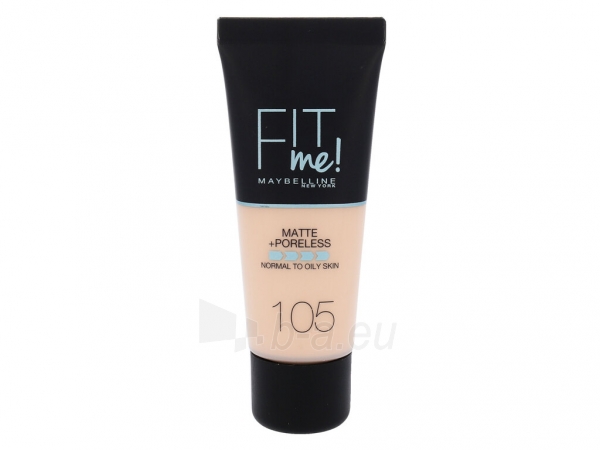 Makiažo pagrindas Maybelline Fit Me Matte + Poreless Foundation Cosmetic 30ml Shade 105 Natural Ivory paveikslėlis 3 iš 3