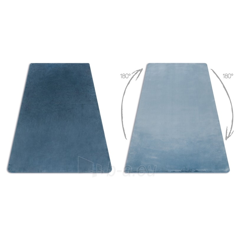 Mėlynas kailio imitacijos kilimas POSH | 80x150 cm paveikslėlis 2 iš 17