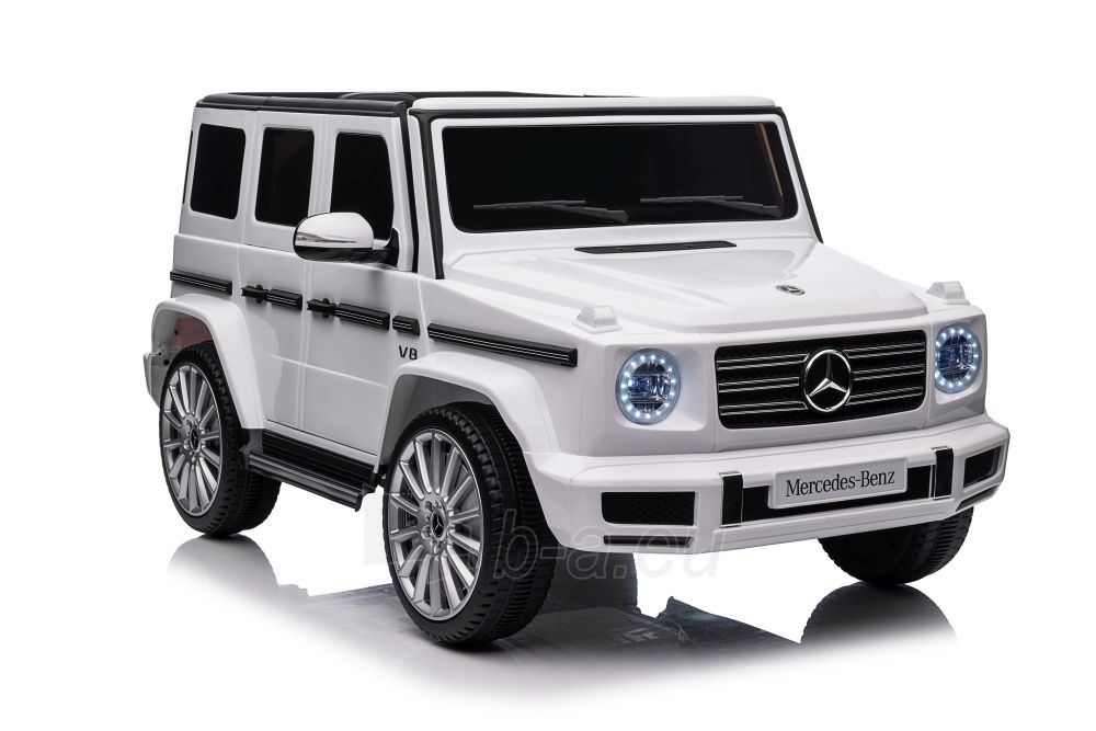 Mercedes G500 XMX627 elektromobilis, baltas paveikslėlis 1 iš 21