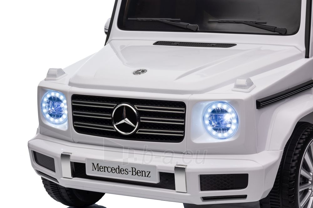 Mercedes G500 XMX627 elektromobilis, baltas paveikslėlis 20 iš 21